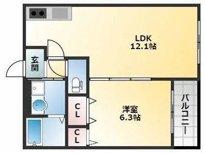 フジパレス ヴァンヴェール【1階】の間取り
