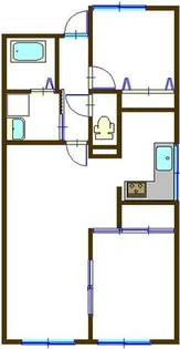グローバル高田(管理)【4-A号室】の間取り