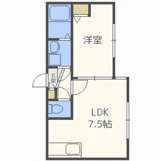 ヴィラ本郷通【201号室】の間取り