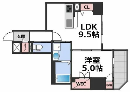 La CASA 上汐【9階】の間取り