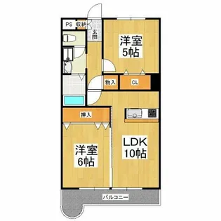 ヴィハーラ仲本【2階】の間取り