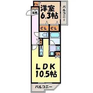 CASSIA車道【4階】の間取り