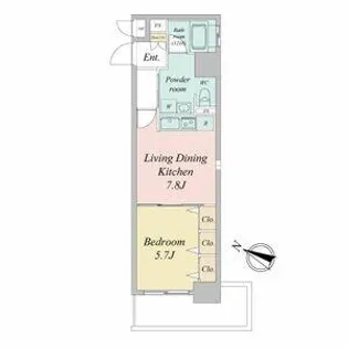 RIDGE大曾根(旧ルクレ大曽根)【0508号室】の間取り