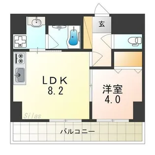 LUVIAS堺【4階】の間取り