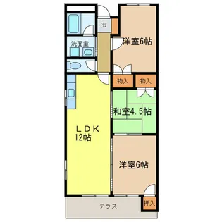 リトルバレイA棟【101号室】の間取り
