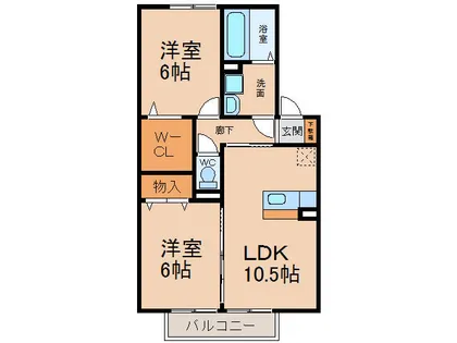 サニーテラスⅠ【2階】の間取り