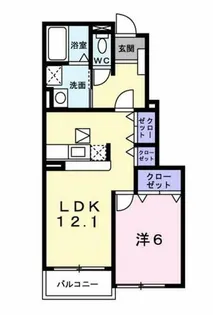 プリムローズT・K B【1階】の間取り