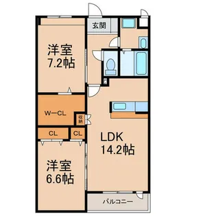 PlandorOne(プランドールワン)【2階】の間取り