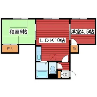 シティハウス月寒【4階】の間取り