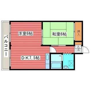 メゾンラックス【2階】の間取り