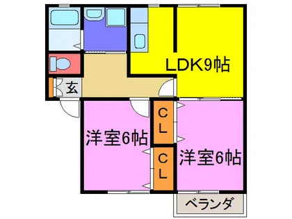 フォレストコート【202号室】の間取り
