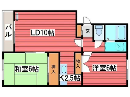 サンライズマンション【4階】の間取り
