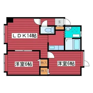 福住パークサイドマンション【2階】の間取り
