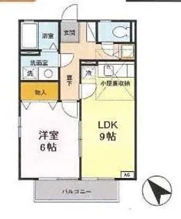 アバンセ70【206号室】の間取り