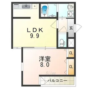 フジパレス堺大浜中町【1階】の間取り