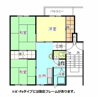 公社賃貸SMALIO 香里三井C【106-110号室】の間取り