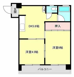 メゾン琵琶【3A号室】の間取り