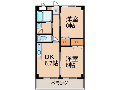 メゾングランメール【2階】の間取り