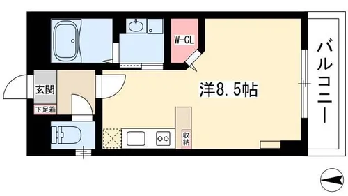 Park Front Nakamura【502号室】の間取り