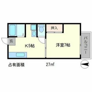 ラフィネ北白川A棟【1階】の間取り