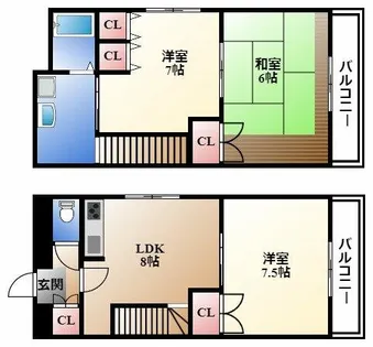 アミティヤスダ【4階】の間取り