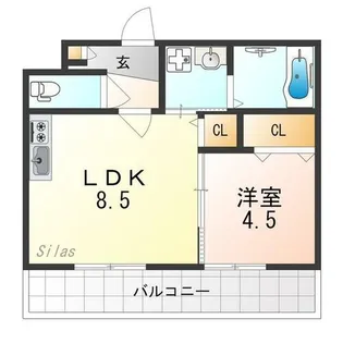 KTIレジデンス寺田Ⅱ【3階】の間取り