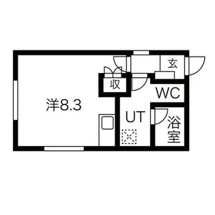 Pre cher八田【1階】の間取り
