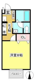 セジュールTAKENOYA【110号室】の間取り