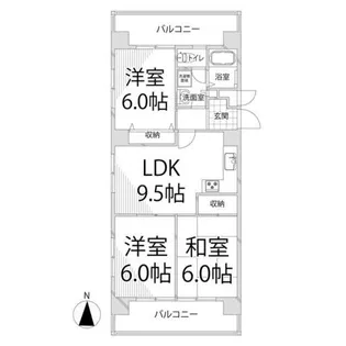 サンフェニックス21【6階】の間取り