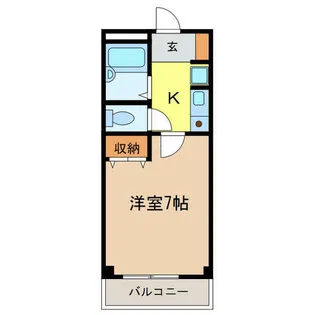 クレアール西川【106号室】の間取り