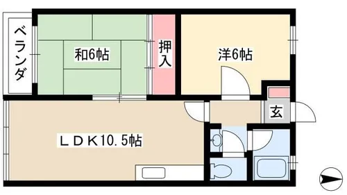 山木ハイツ【405号室】の間取り