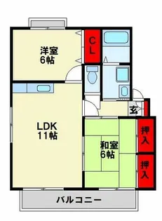 ヴリエNB棟【202号室】の間取り