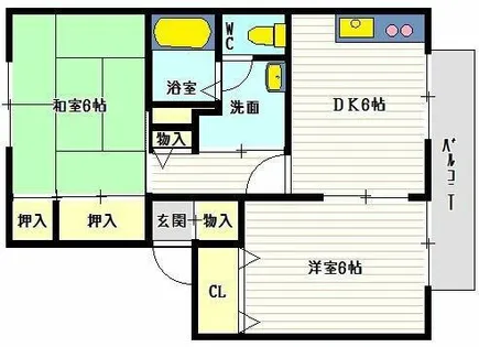 エクセレント西明石A【1階】の間取り