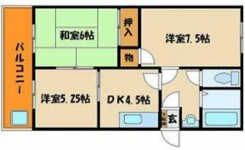 ベルハウス【303号室】の間取り