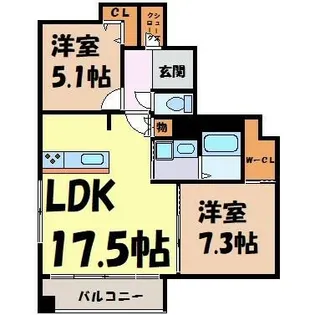 エルミタージュ新栄【8階】の間取り