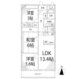 キャッスルコート福崎【403号室】の間取り
