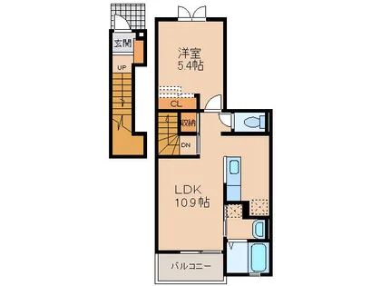 ローズ【2階】の間取り