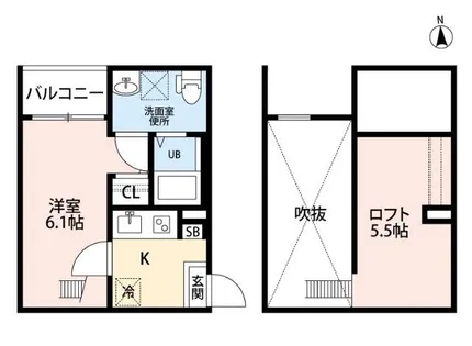 Core Kanayama【1階】の間取り