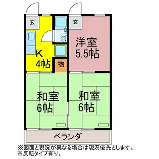 フォーブル西小池A・B【B107号室】の間取り
