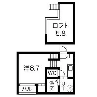 愛知県名古屋市中村区並木1丁目【アパート】の間取り