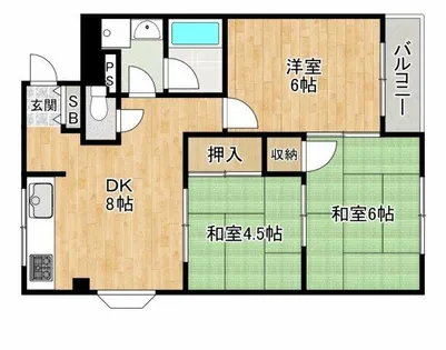メゾン木田【402号室】の間取り