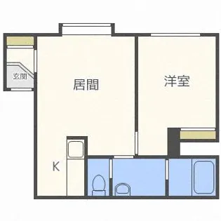 北海道札幌市手稲区曙一条2丁目【アパート】の間取り