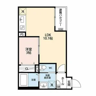 GRANDBLUE dotokushimmachiⅠ【1階】の間取り