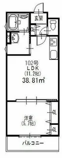 スリール照ヶ丘【1階】の間取り