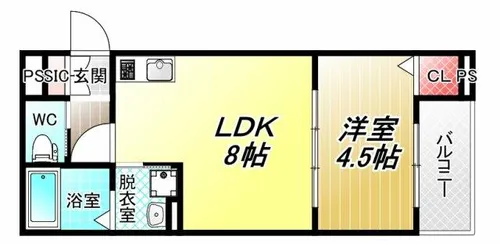 CRASTINE大蓮北4丁目A【2階】の間取り