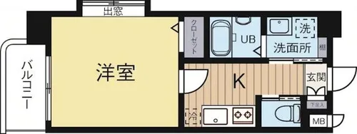 ピュアドームサンミッシェル博多【3階】の間取り