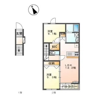 ニューパレス佑錦II【2階】の間取り