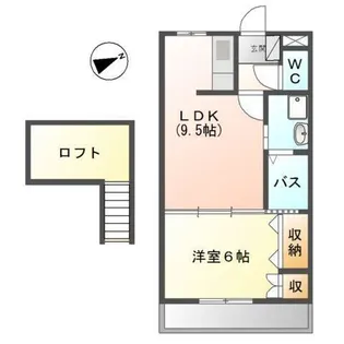 ジャン・セリバテール【2階】の間取り