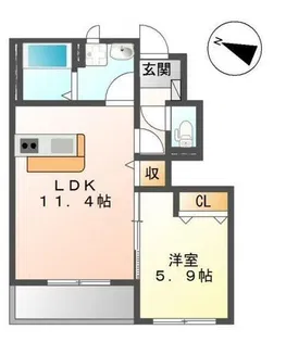 フォンターナ【1階】の間取り