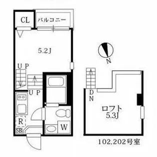 リヒト【102号室】の間取り